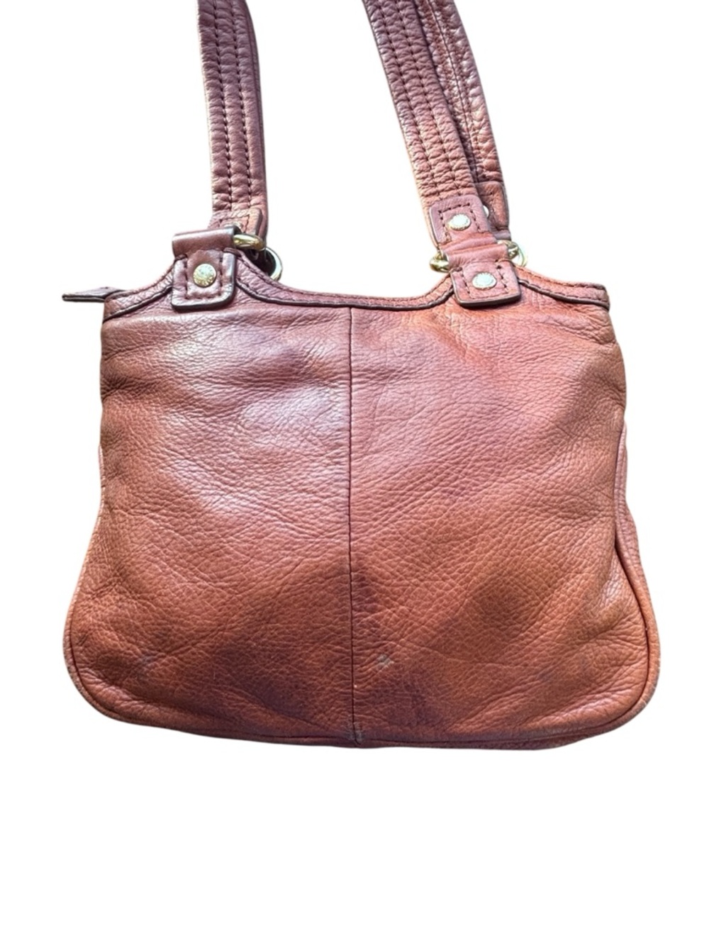 Marc by Marc Jacobs Leather Shoulder Bag Purple Pebbled Leather Double Pocket - Picture 5 of 8